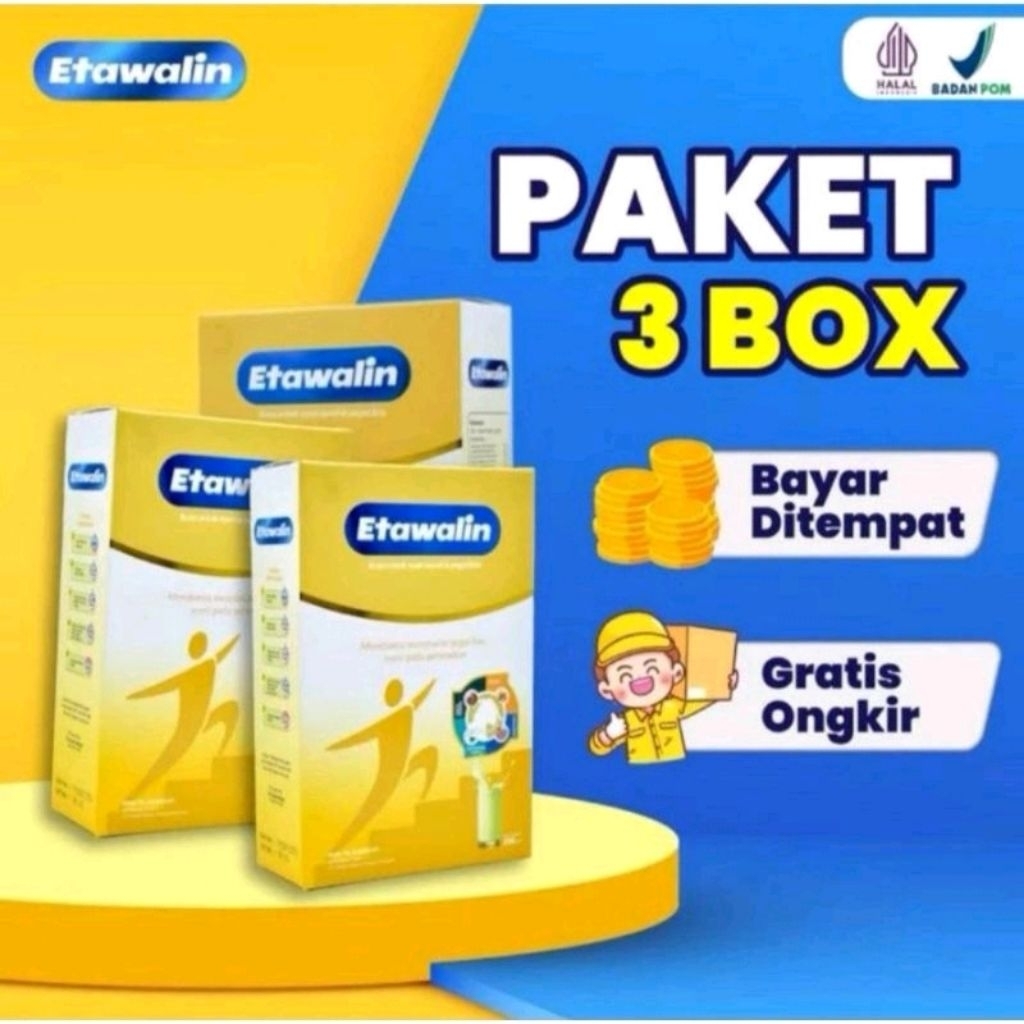 

PAKET 3 BOX Etawalin – Susu Etawa Atasi Masalah Rematik Asam Urat Dan Nyeri Sendi Pada Tulang