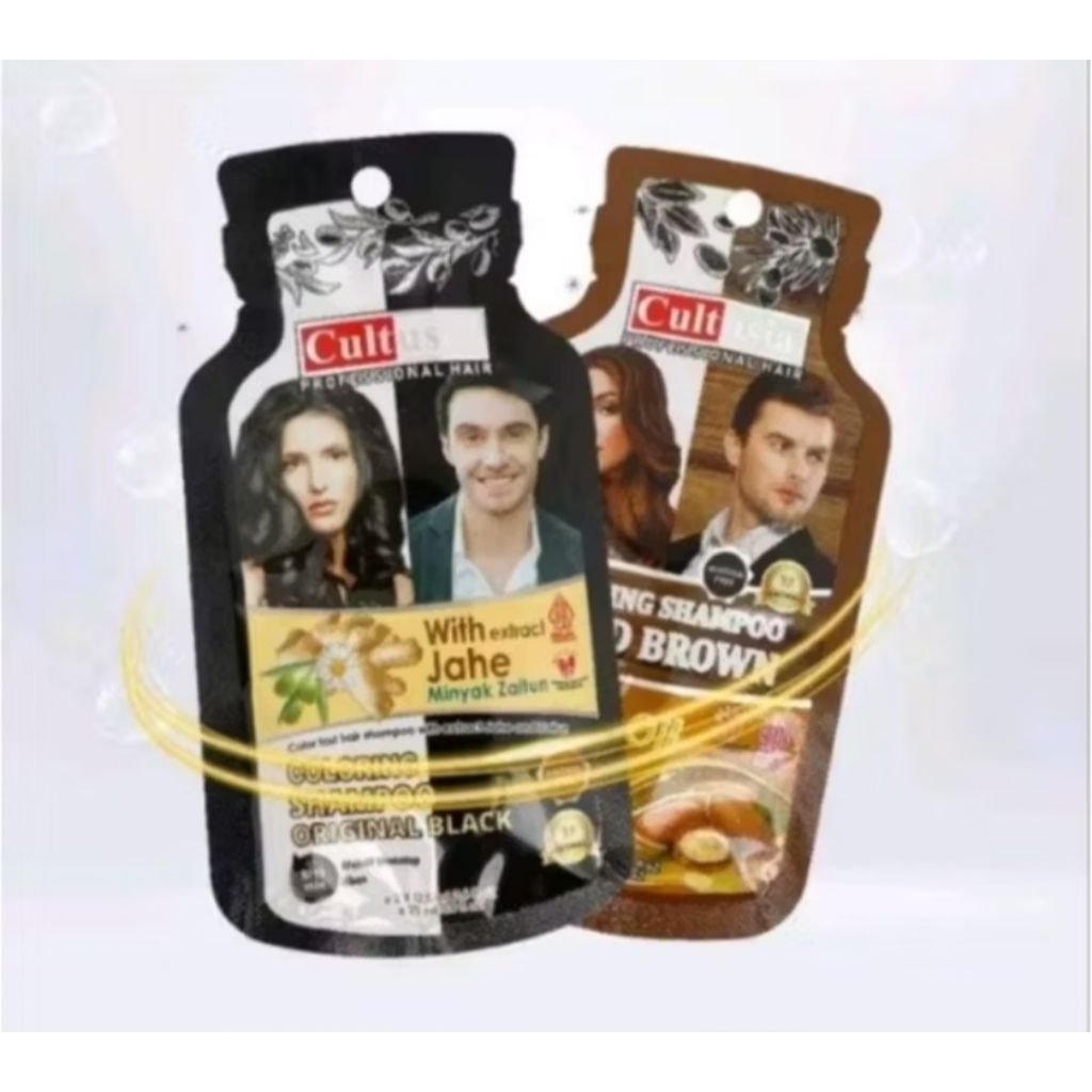 Cultusia Shampo Penutup Uban Sachet || Colouring Shampo