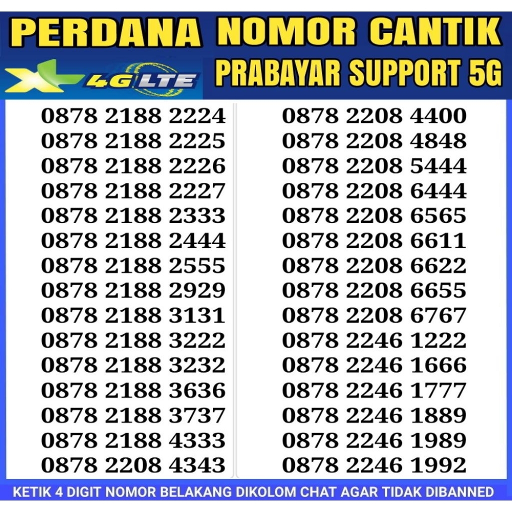 Nomor Cantik XL kartu xl perdana cantik pilihan