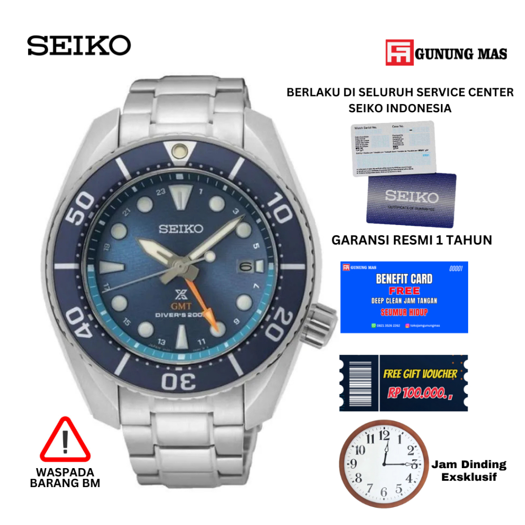 Jam Tangan Pria Seiko Prospex SFK001J1 Sea Sumo GMT Original 100%