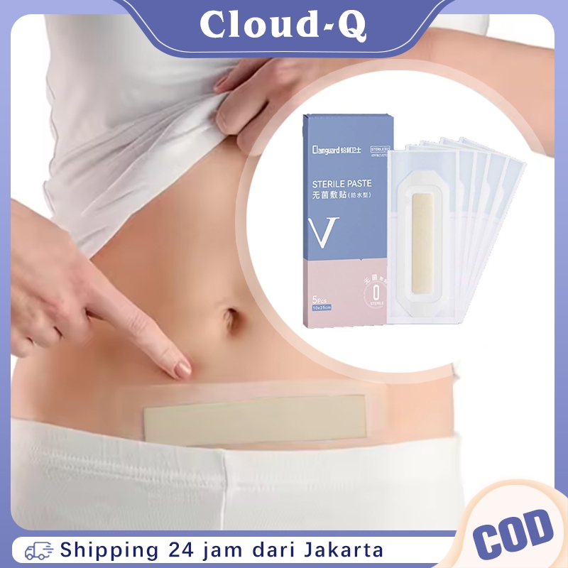5Pcs Steril Medis Perban Luka Perban Anti Air Luka Operas Caesar