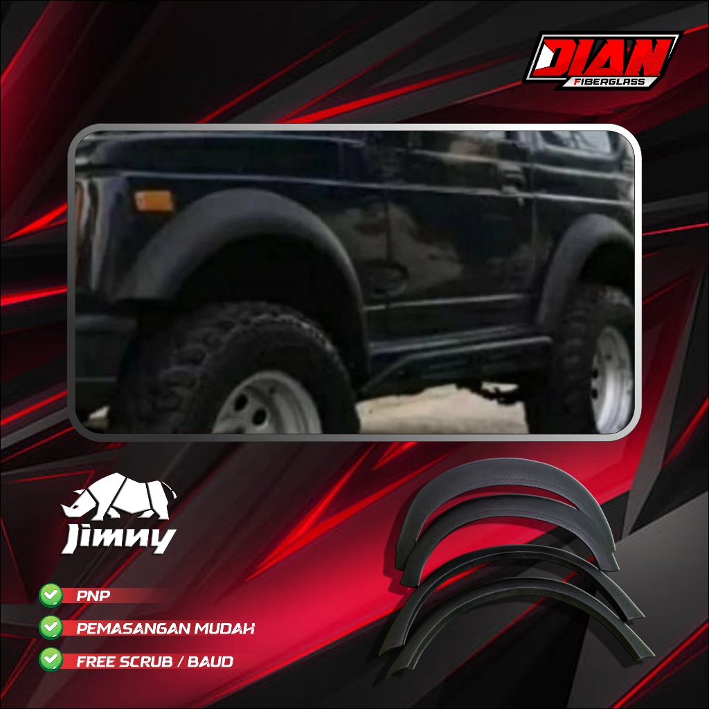 over fender jimny katana bulat polos fender jimny samurai