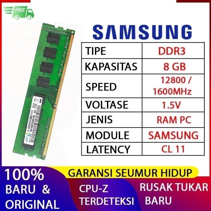 [BARU] RAM / MEMORY SAMSUNG PC DDR3 8GB