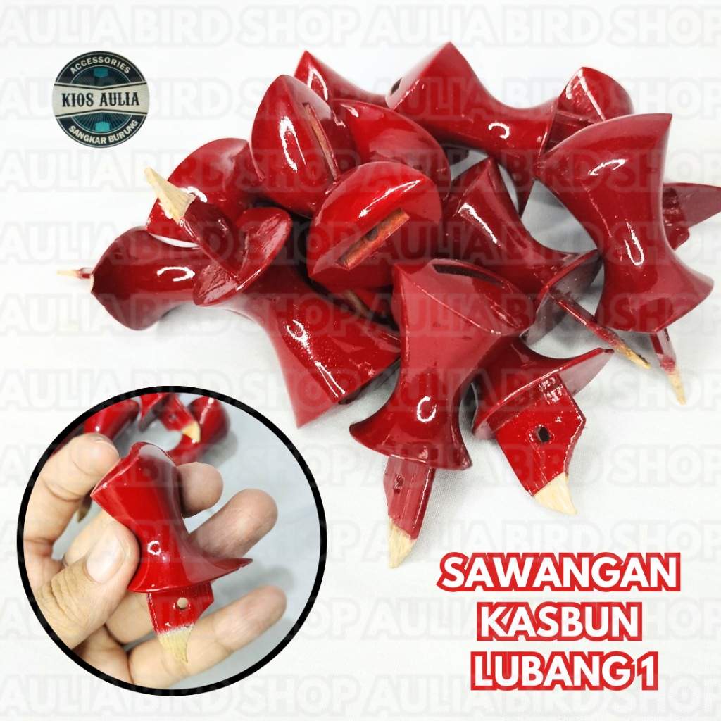 ECER SAWANGAN KASBUN LUBANG 1 BESAR CAT POLOS MERAH MERPATI HOTANG DARA 1 BIJI