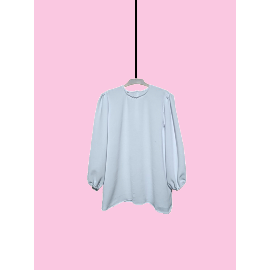 ATASAN KEMEJA BLOUSE INNER JUMBO CRINKLE MAHOGANY