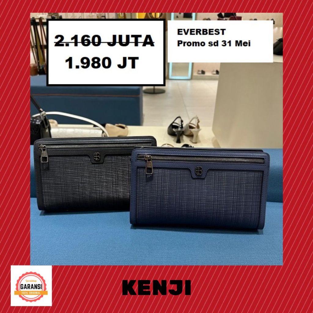 Tas clutch bag pria cowo cowok EVERBEST ori 100% seri KENJI SALE