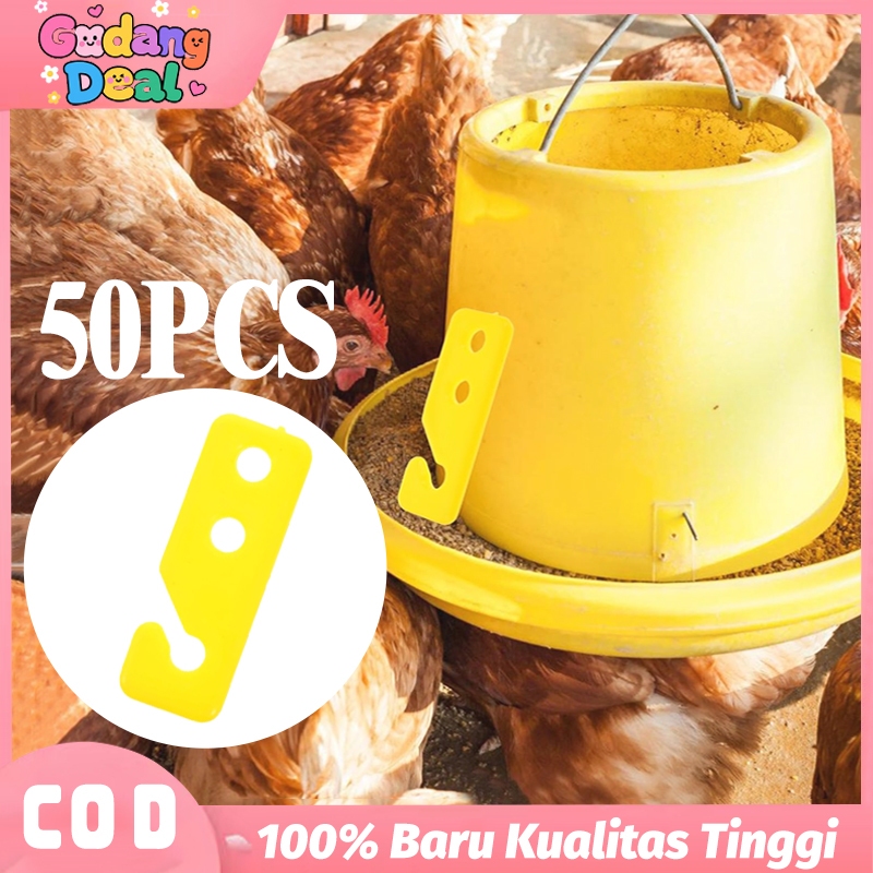 50pcs Hook Pakan Ayam Aksesoris Kandang & Adjuster Plate Peternakan
