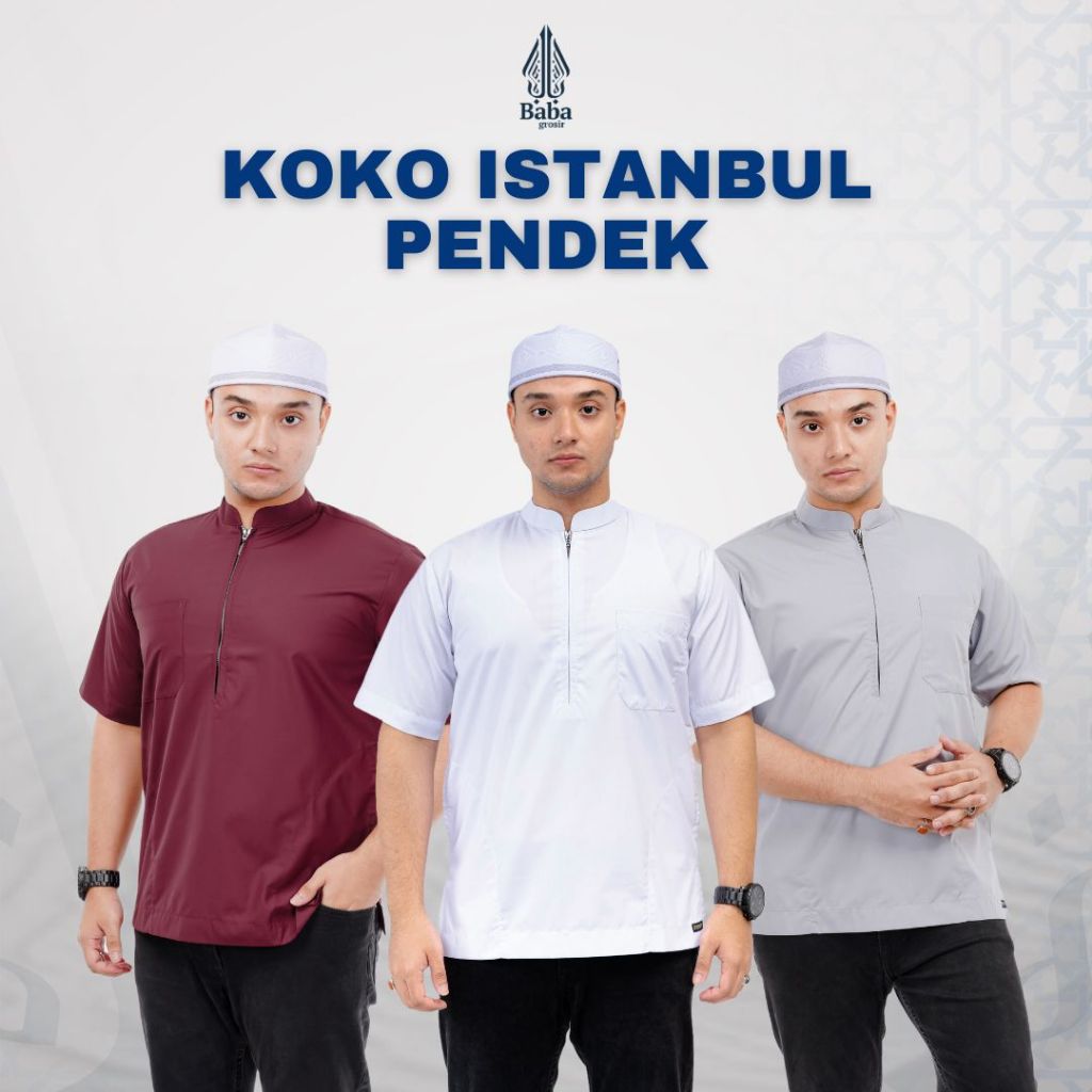Babagaf Koko Istanbul Resleting Lengan Pendek