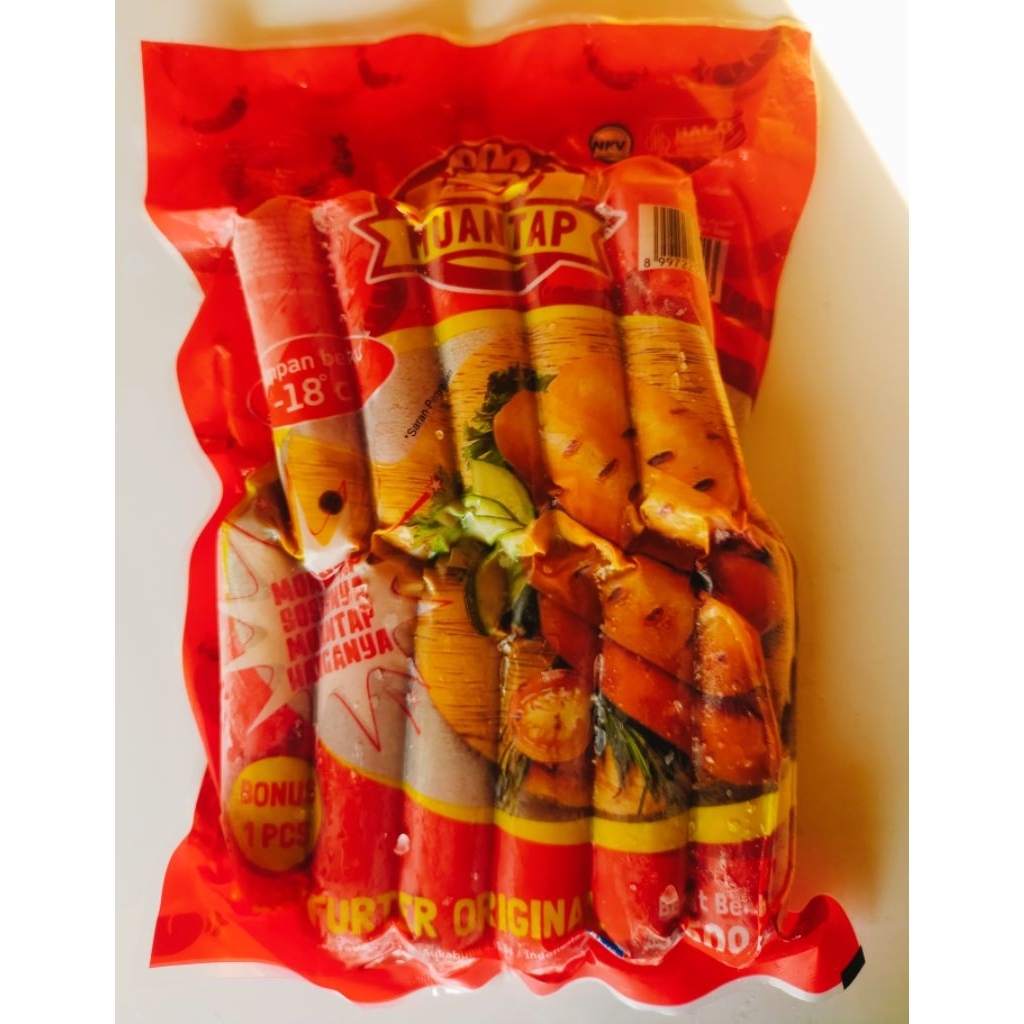 

Sosis MUANTAP Frankfurter Original 250Gr Bonus 1 batang