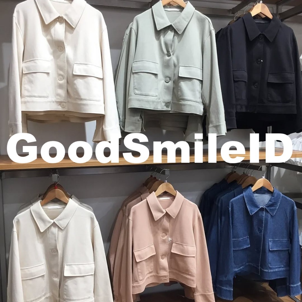 SALE Women Jaket Jersey Relax Pendek Crop Jacket Denim Rileks OUTER WANITA CEWEK JASTIP UNIQLO