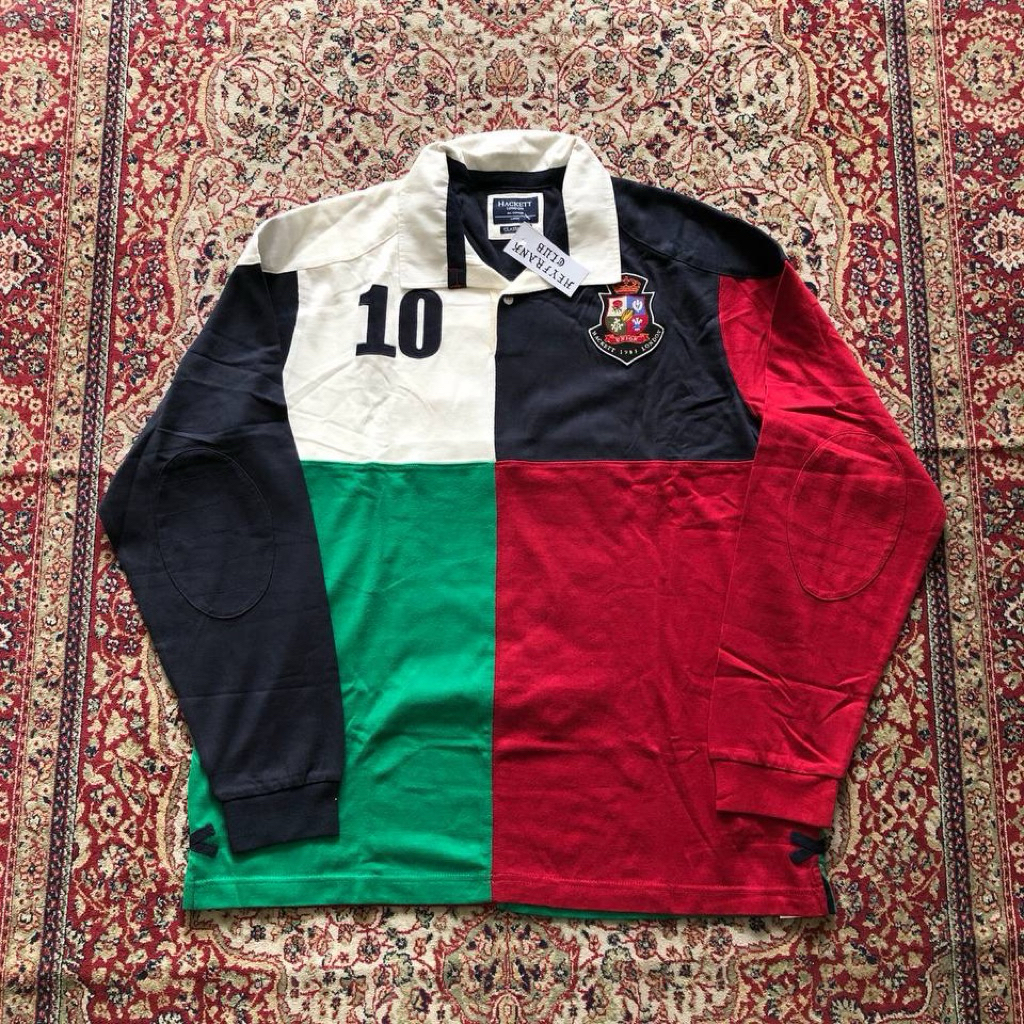 Kaos Hackett london rugby shirt size L casual rugby shirt HF806