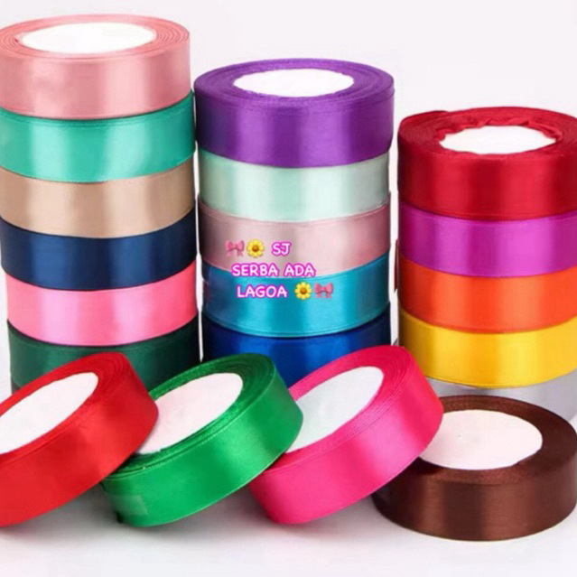 

2 meter Pita satin 1 Inchi 2,5cm ( bukan 1 roll ya )