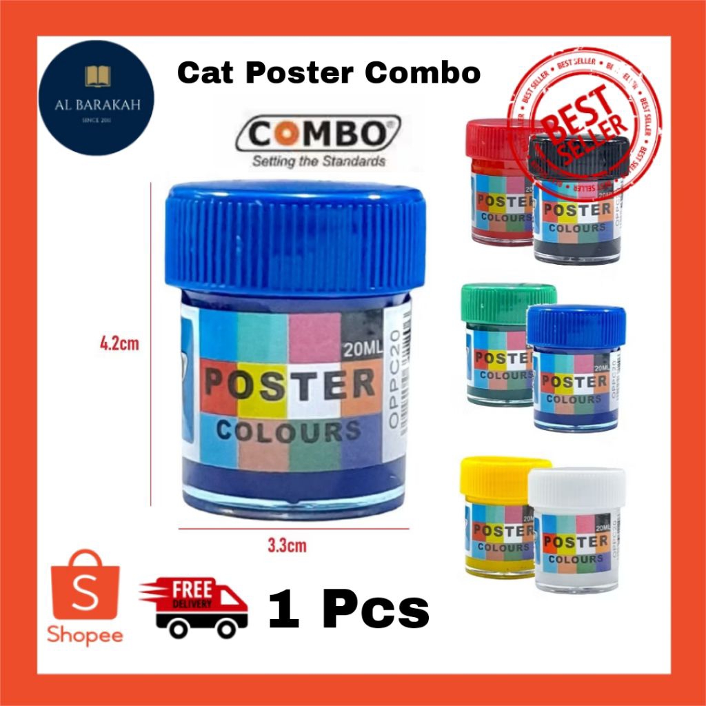 

1 pcs !!! Cat poster Combo 20 ml / Cat Poster 20ml Combo - 1 pcs Cat poster merah, biru, kuning, hijau, hitam, putih Poster Colour 6 Warna