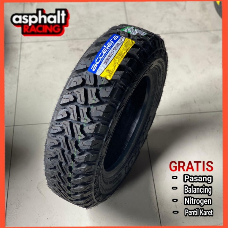 BAN MOBIL OFFRAD UKURAN 195/80 R15 MEREK ACCELERA M/T-01 II Ban mobil Tubles 195 80 R15