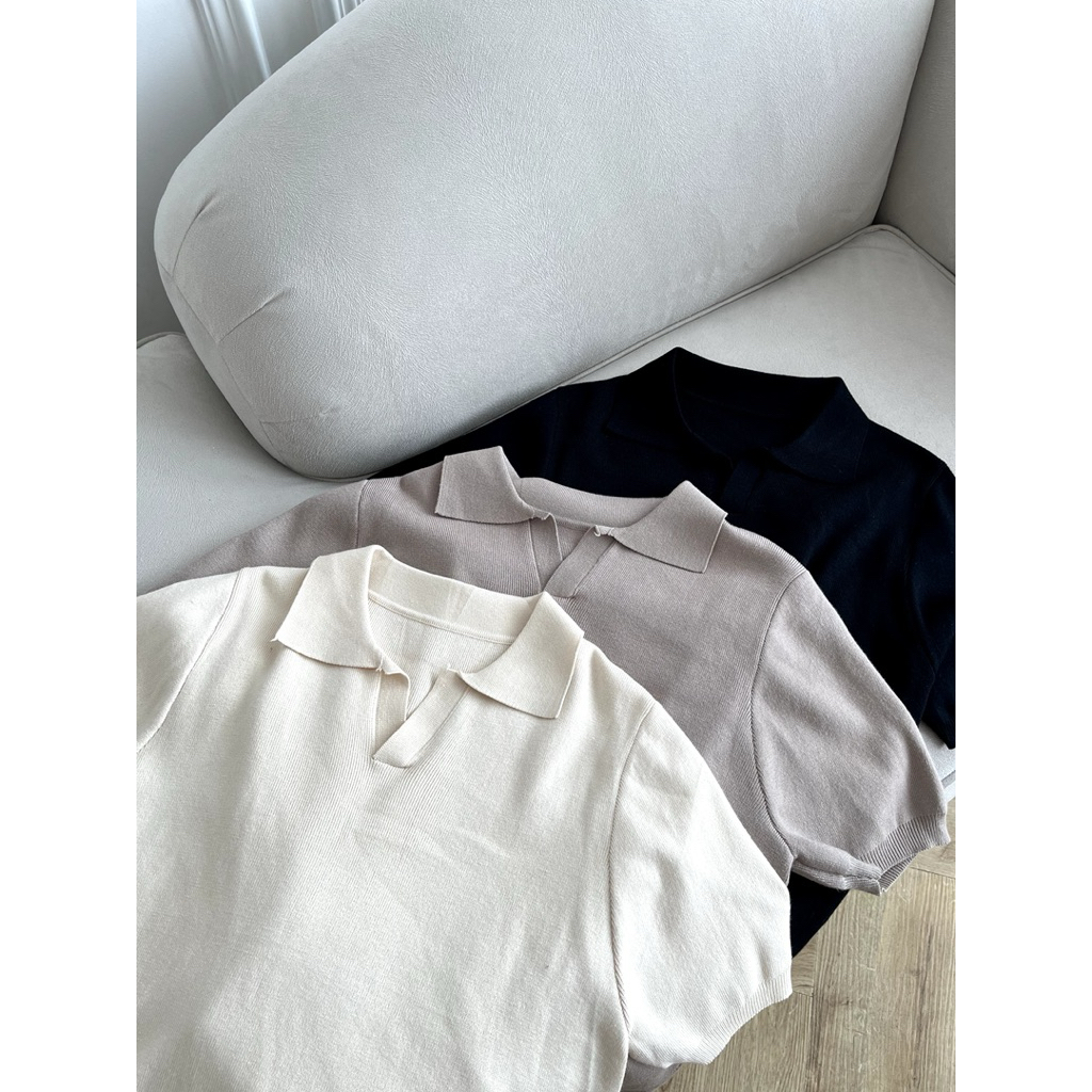 knitwear lengan pendek pria premium