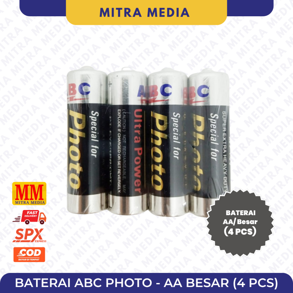 BATERAI AA / A2 ABC PHOTO ULTRA POWER ORIGINAL / BATRE AA KECIL