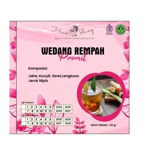 

Wedang Rempah Promil Pasutri Meningkatkan Peluang Pembuahan Meningkatkan Kualitas Sperma Melancarkan Menstruasi Menstabilkan Hormon