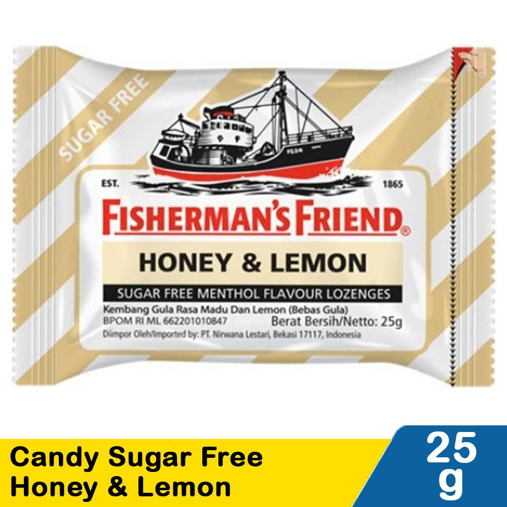 

FISHERMAN'S CANDY SUGAR FREE HONEY & LEMON PCK 25g
