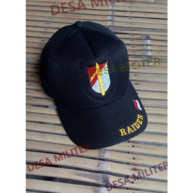 Topi Raider / Topi Double Mess TNI / Topi Lapangan Para Raider