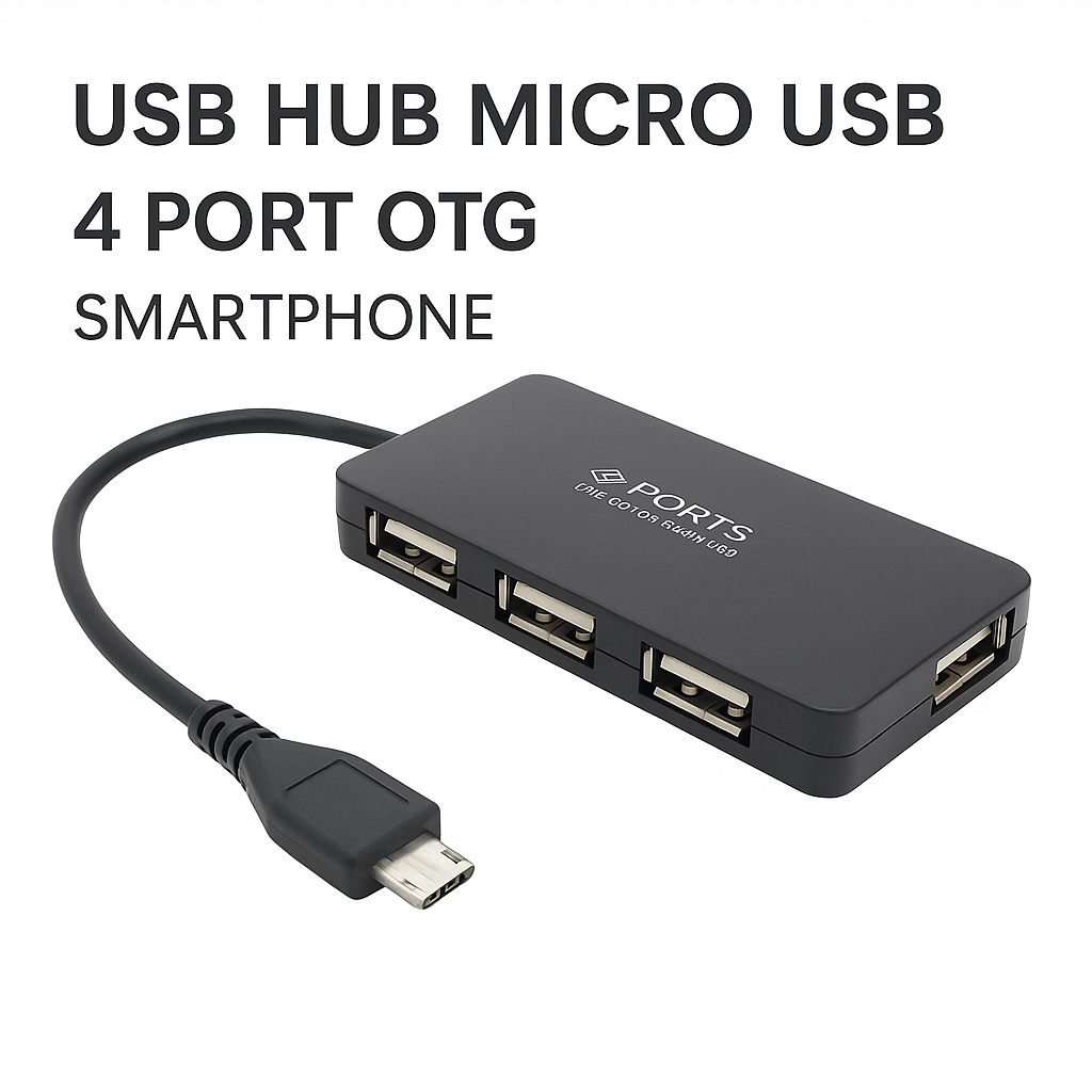 USB Hub Micro USB 4 Port OTG Smartphone
