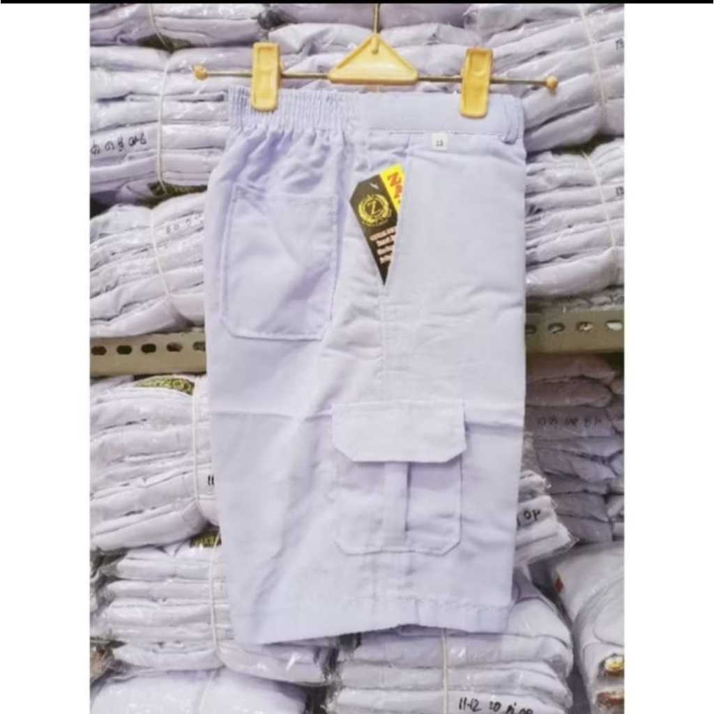 Celana Putih SD Pendek / Celana SD Putih Pendek / Celana Putih SD Pendek Bahan Tissu / Celana Putih 