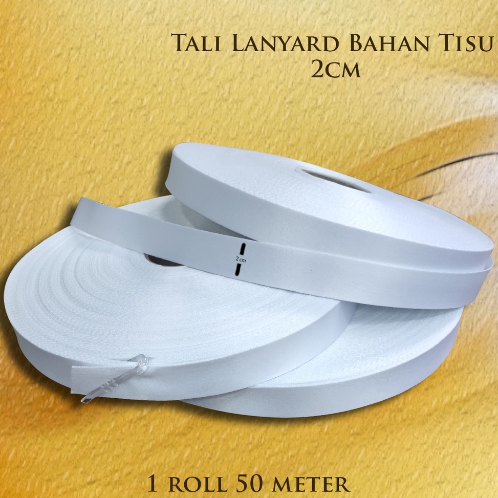 

KODE R9C Tali Lanyard bahan tali tisu bahan tali printing sublim pita lanyard tisu 2Cm