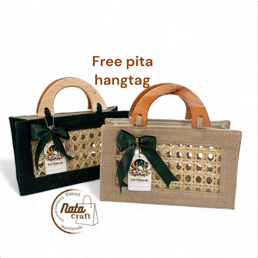 

iDk90 Natacraft--Tas Hampers Lebaran Tas Parcel Goni Anyaman Bambu
