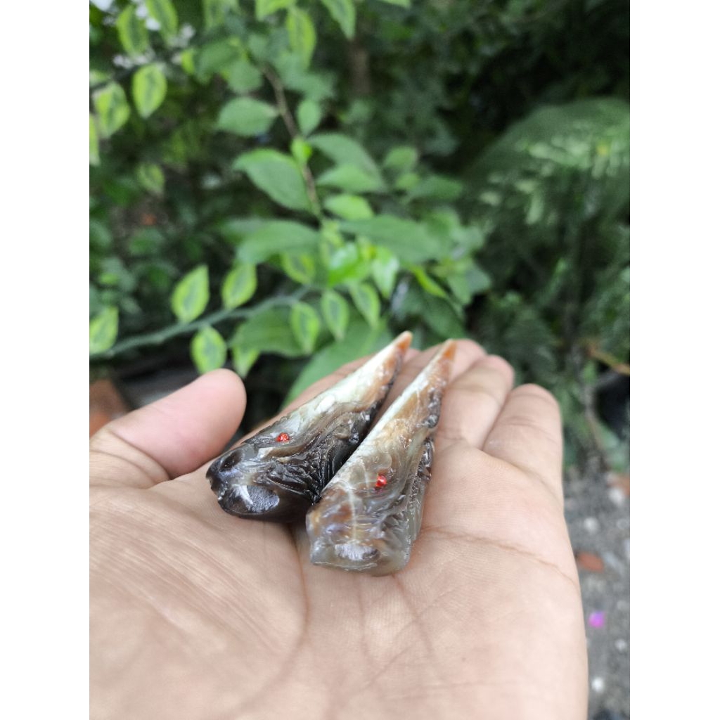 sedotan once tanduk kerbau ukir naga size 8cm