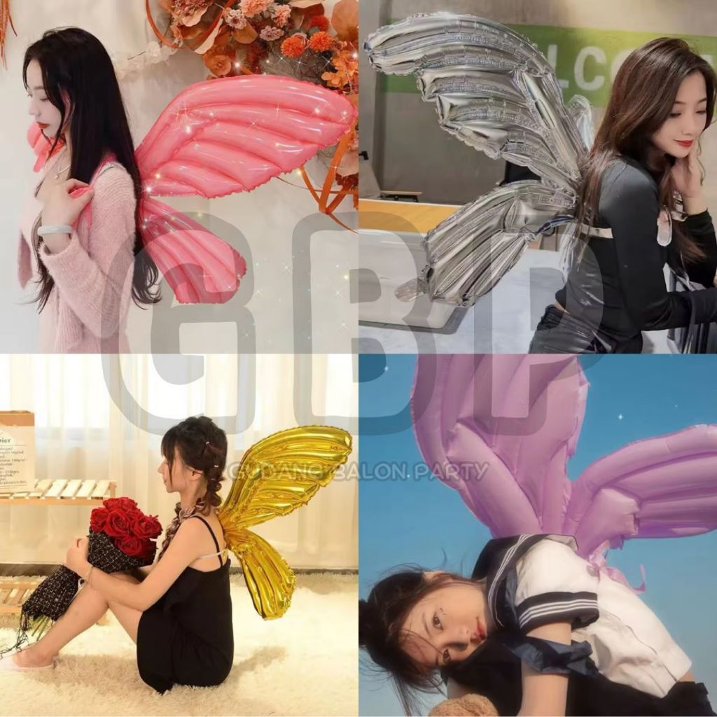 Balon Foil Jumbo Sayap Kupu-Kupu / Aksesoris Pesta Ulang Tahun Sayap Kupu-Kupu