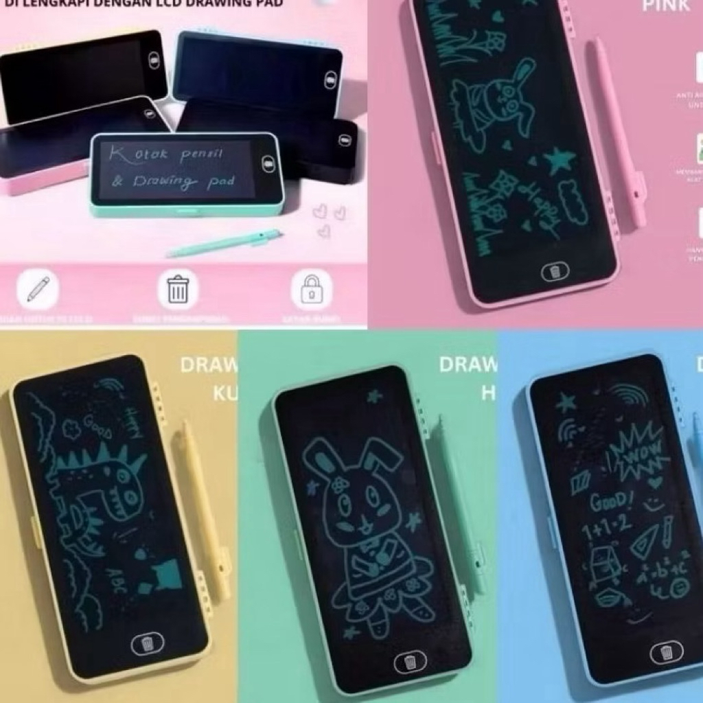 

Kotak Pensil Case Besar Lcd Writing Drawing Box Case Ukuran Besar Pencil Drawing Pad Edukasi 2in1
