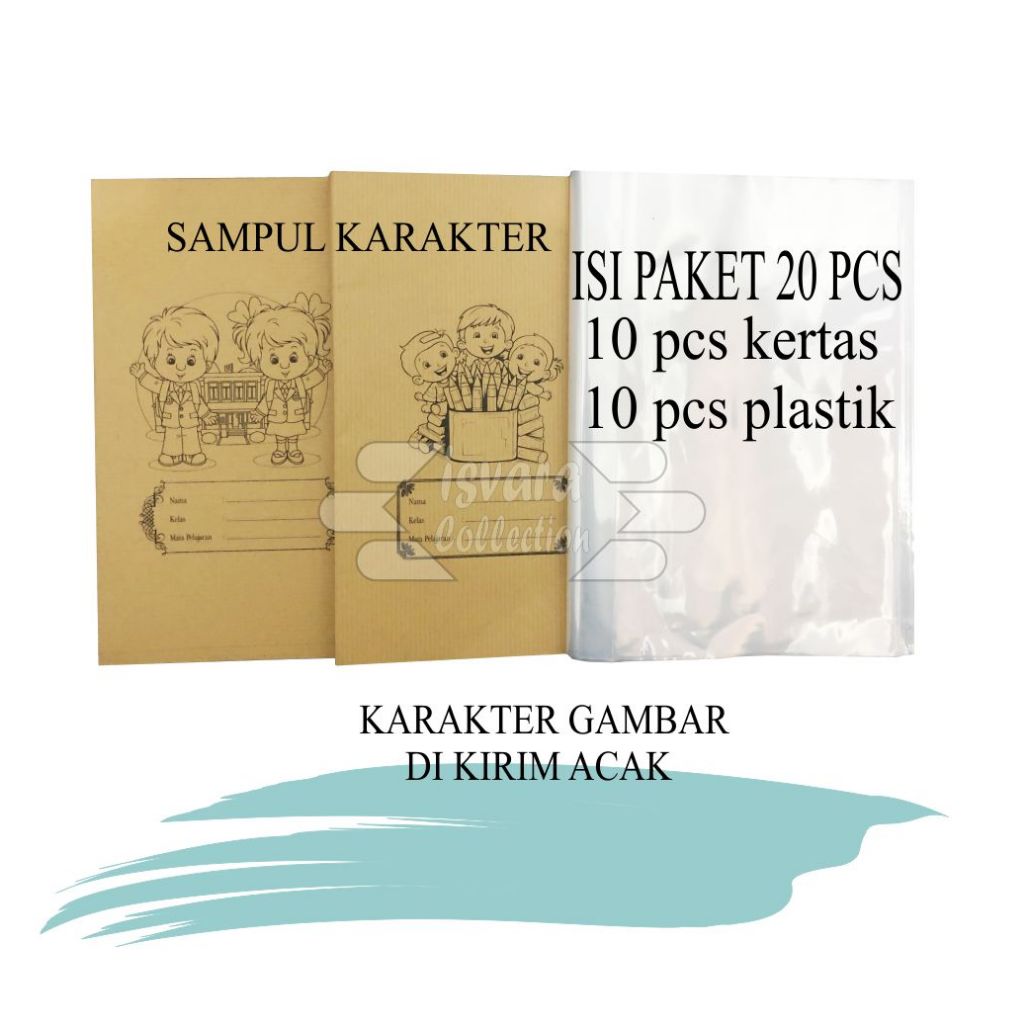 

SAMPUL BUKU SEKOLAH / SAMPUL BUKU DAN PLASTIK ISI 20 PCS / SAMPUL BUKU PLASTIK