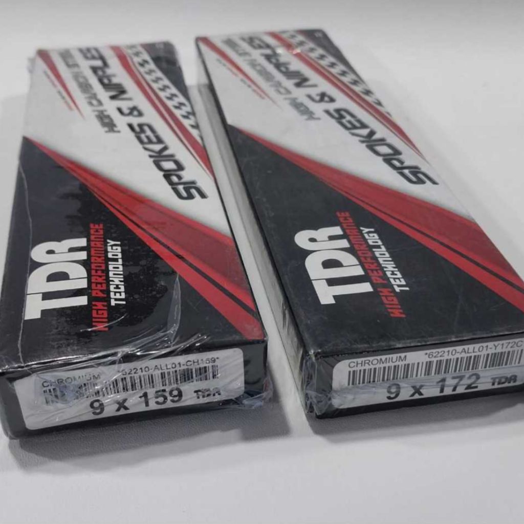 Ruji Set Chrome TDR Depan Belakang Ring 17 Satria FU 150 Shogun Smash Original