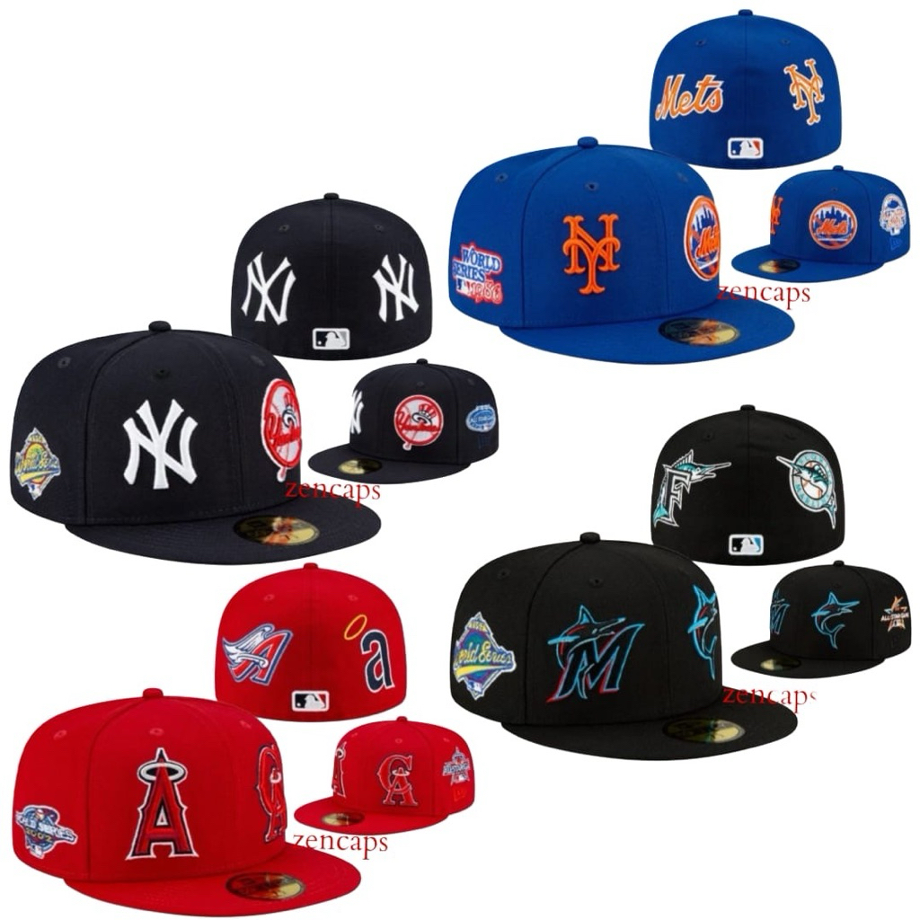 Topi Snapback Fitted NY/Florida marlins/Atlanta AA+