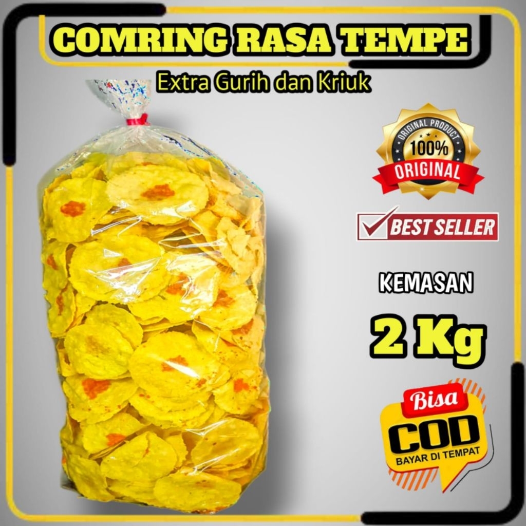 

Comring Rasa Tempe ( 1Kg - 2kg ) Kecimpring Gurih Khas Ciamis Best seller / Gemblong Lebih kriuk