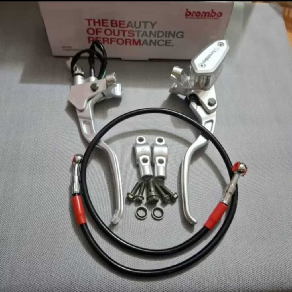 Master Rem Tabung Oval Plus Selang Rem Universal Semua Motor Matic Bebek Paketan Master Rem Motor Pl