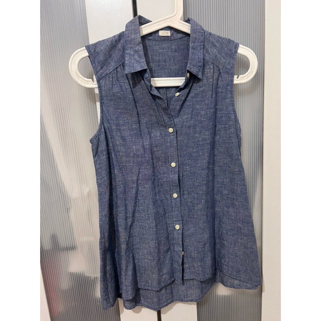 GU UNiqlo linen blouse size S