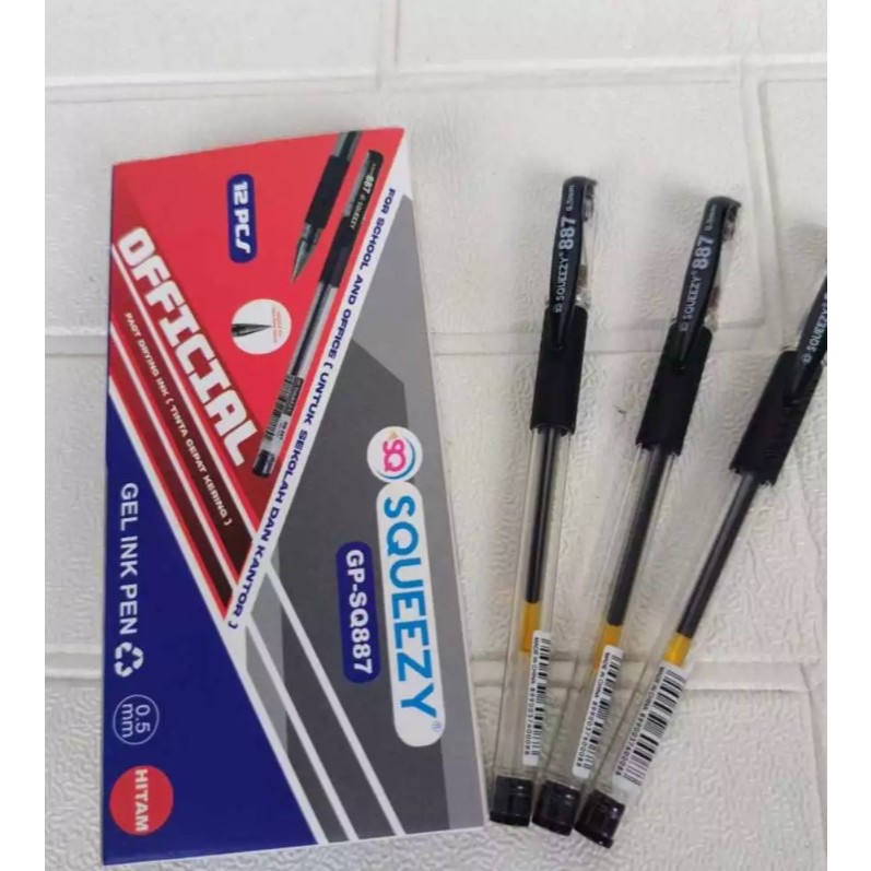 

Pulpen Bulpen / pen gel 0.5mm SQUEEZY GP-SQ887