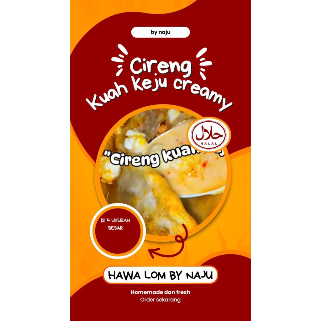 

Cireng kuah creamy dan kuah pedas