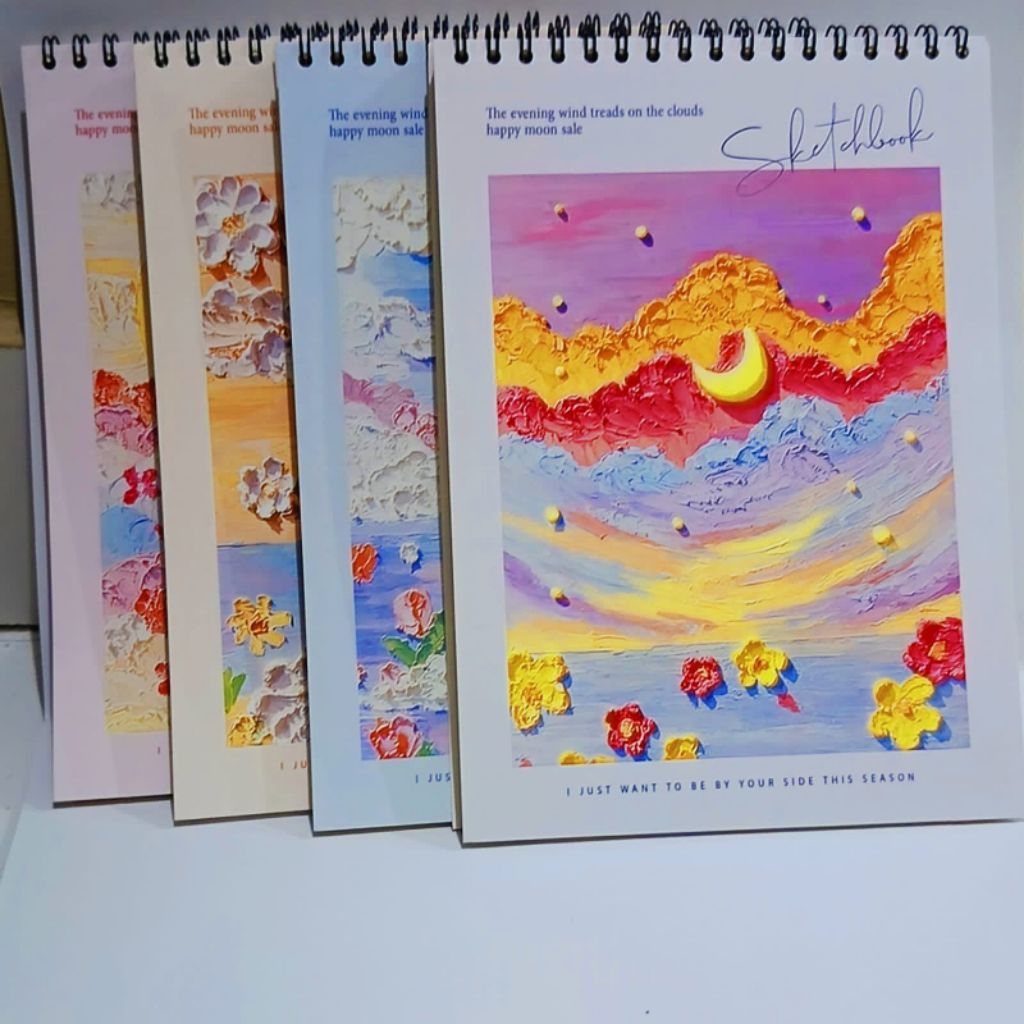 

Sketchbook A4 Aesthetic Buku Gambar Vertikal Jilid Spiral 40Lembar/80Halaman Painting Book