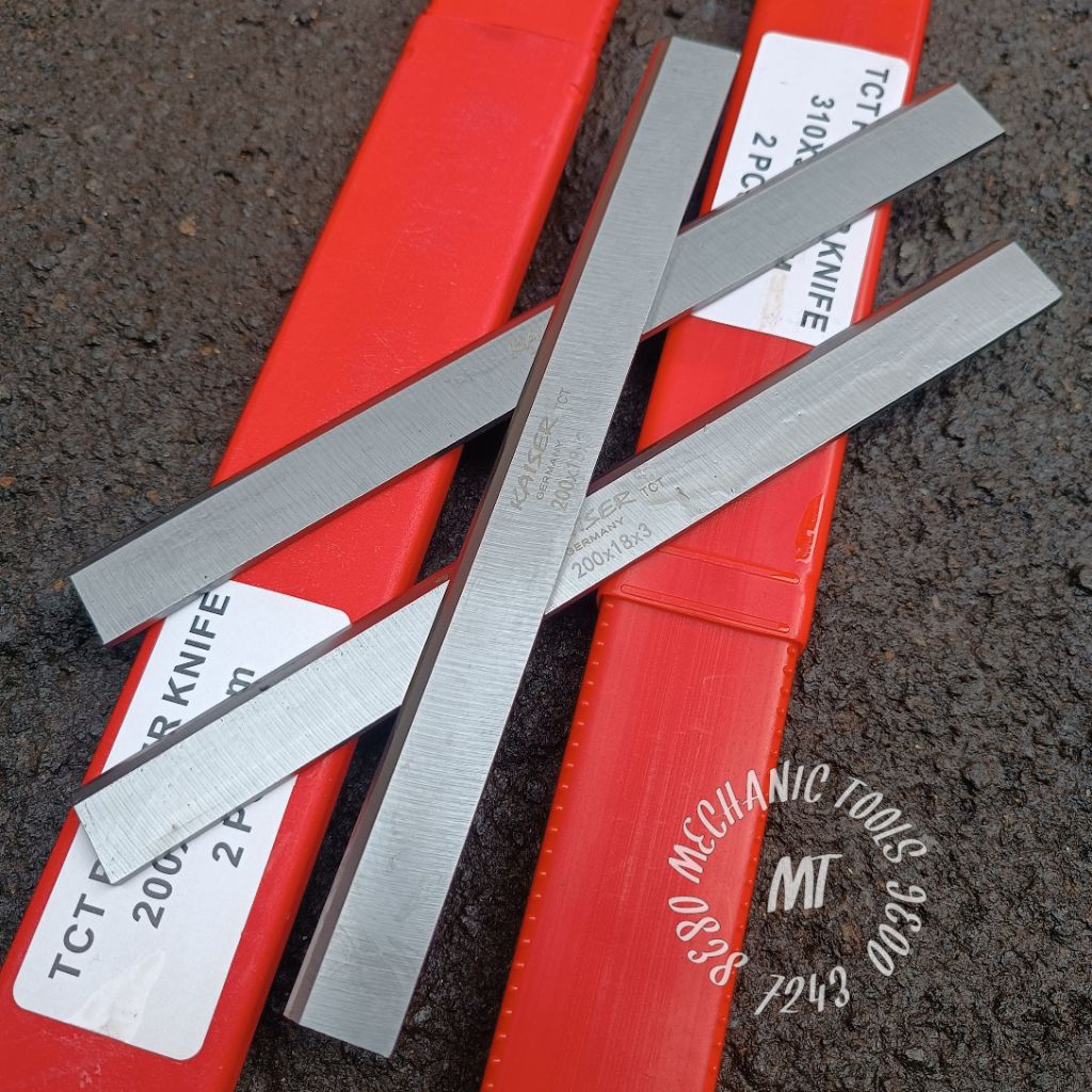 Kaiser TCT Pisau Serut kayu 200x18x3 Mm Pisau planer knife tct Pisau planer duduk 20 cm