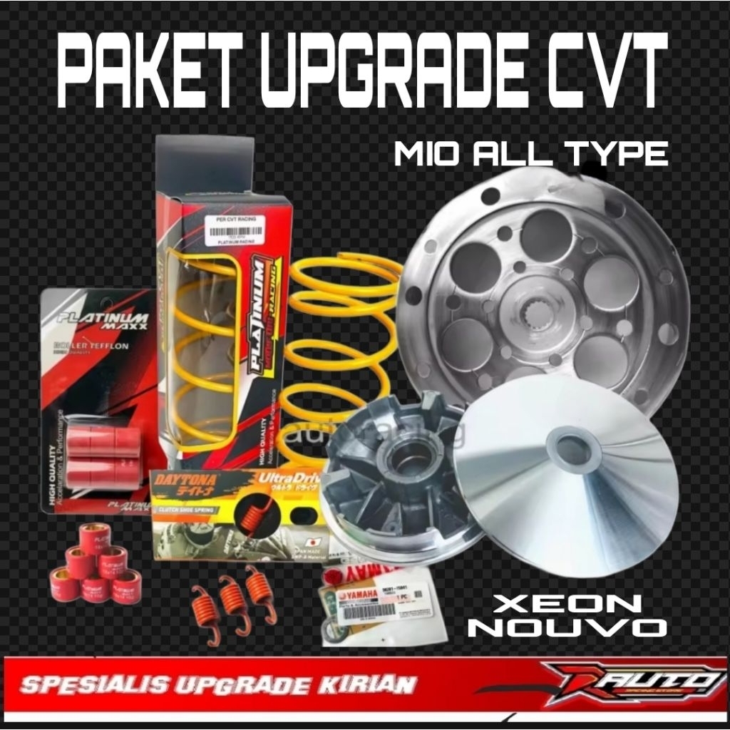 PAKET FULL UPGRADE KIRIAN CVT MIO SMILE M3 J GT SOUL S Z SPORTY GEAR KARBURATOR RUMAH ROLLER & PULLE