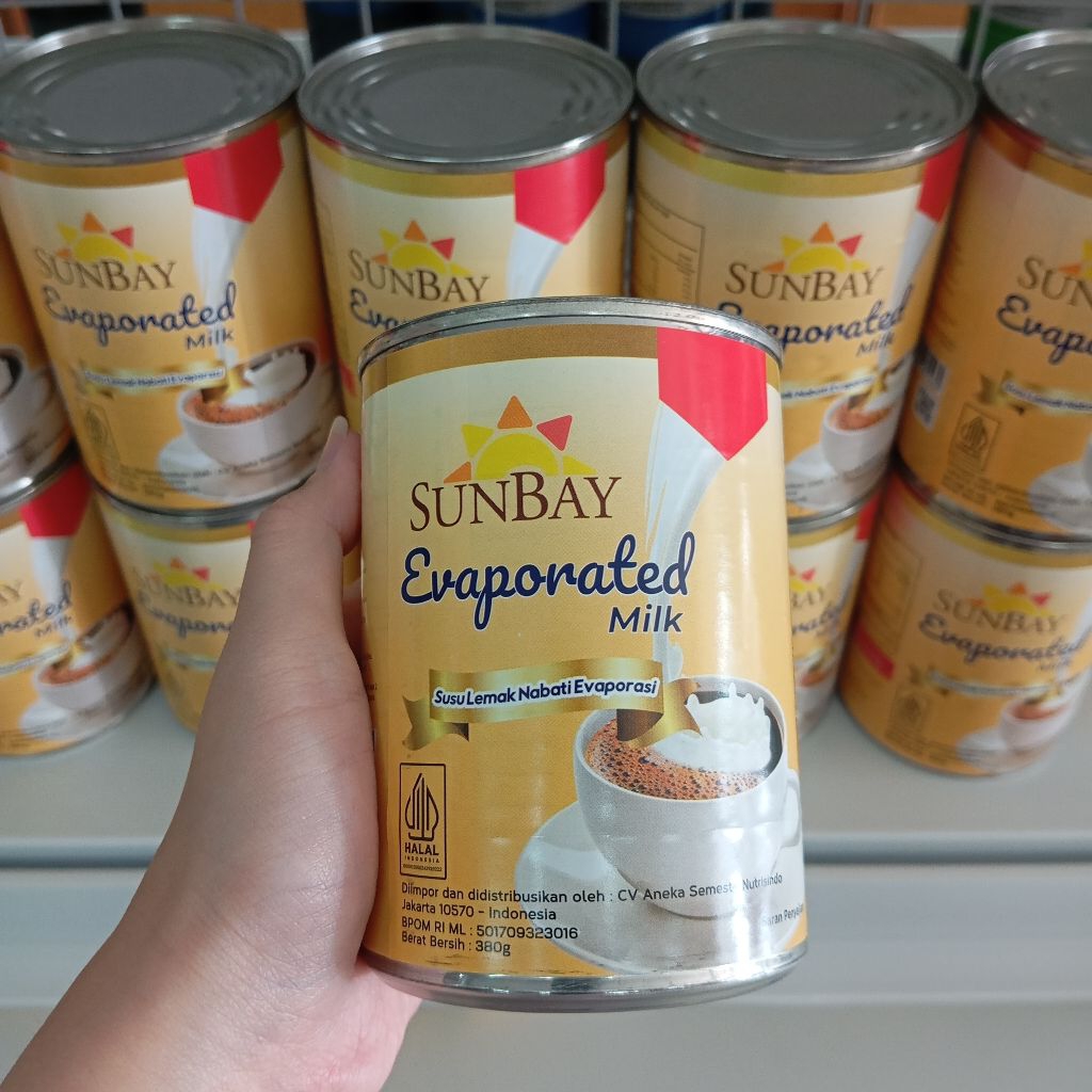 

Sunbay Susu Sapi Evaporasi Evaporated Milk Creamy 380g Campuran Minuman Kopi Teh Kue Dessert Es Buah
