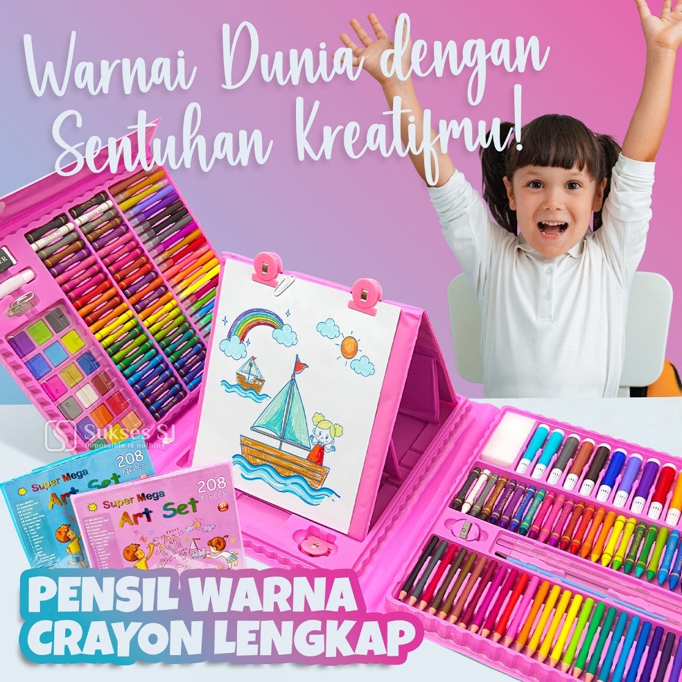 

KODE A55T CRAYON 28 Crayon Pensil Warna Art Set Pensil Warna Crayon