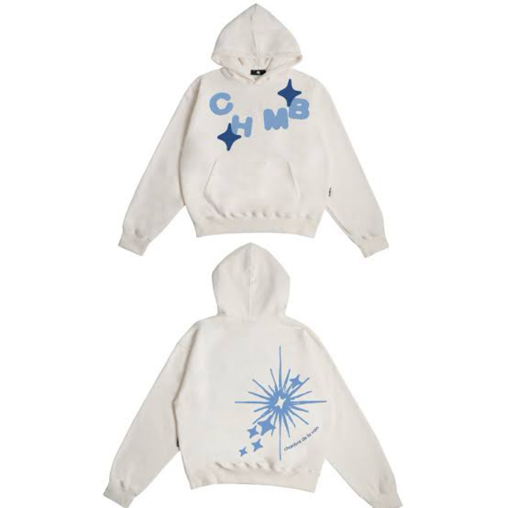 HOODIE CHMB BED STAR WHITE