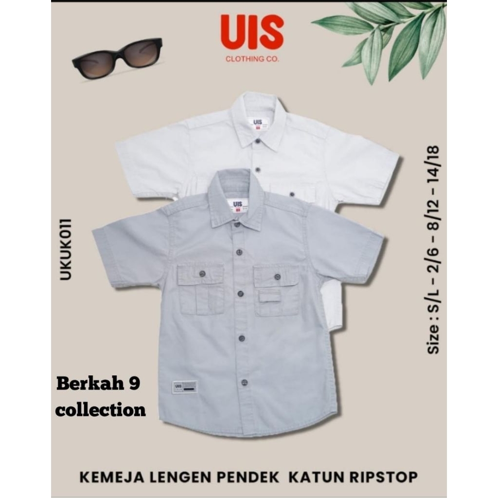 kemeja anak laki laki lengan pendek ( Uis ) kemeja anak berkualitas kemeja terbaru terlaris