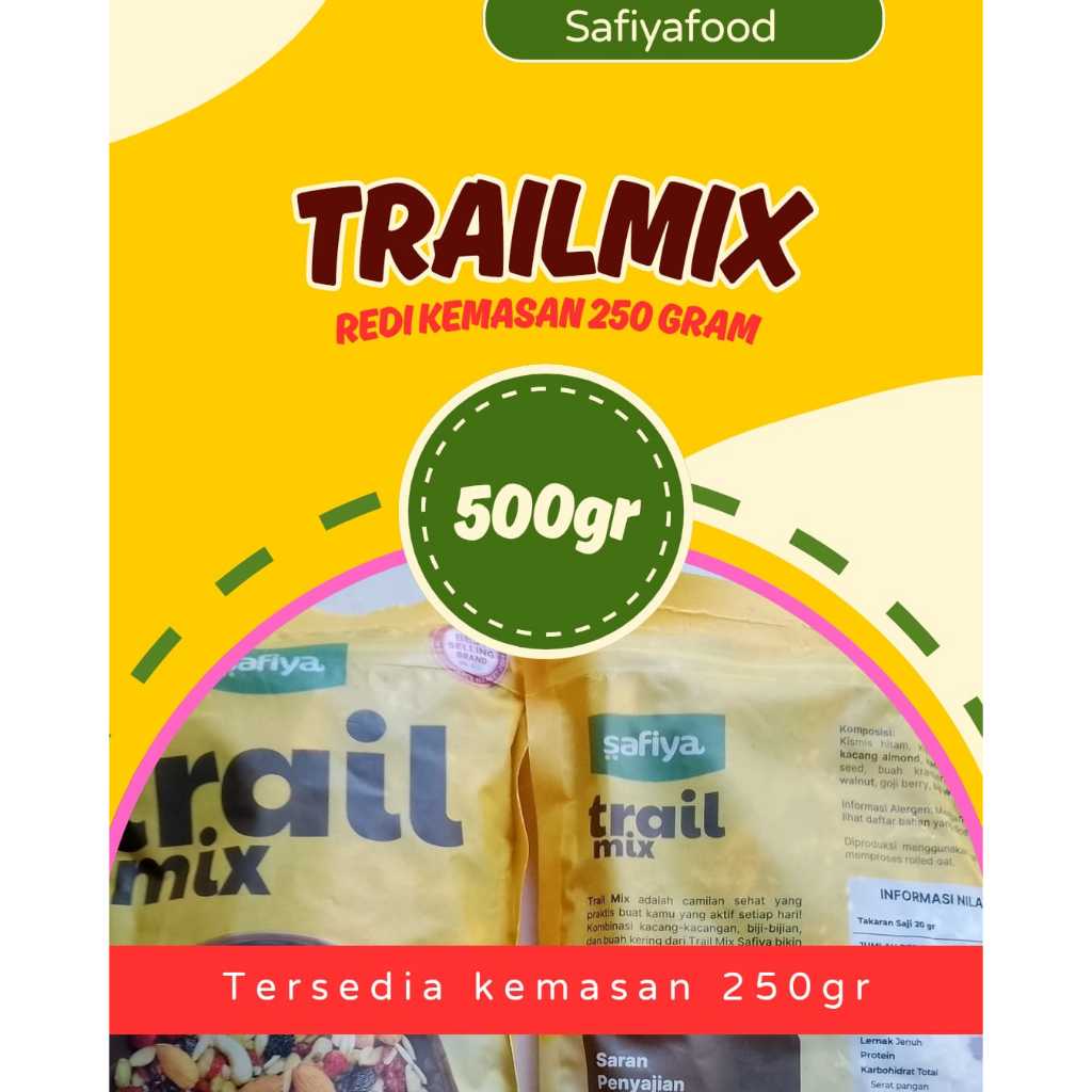 

Safiya Trail Mix Original 500 Gram Dried Fruit Seed Nut Roasted Premium
