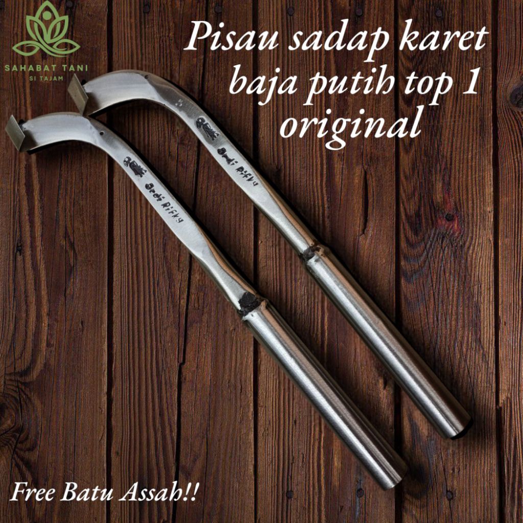 PISAU SADAP KARET BAJA PUTIH NO.1/PISAU DERES KARET ORIGINAL/ALAT SADAP KARET KUALITAS A1