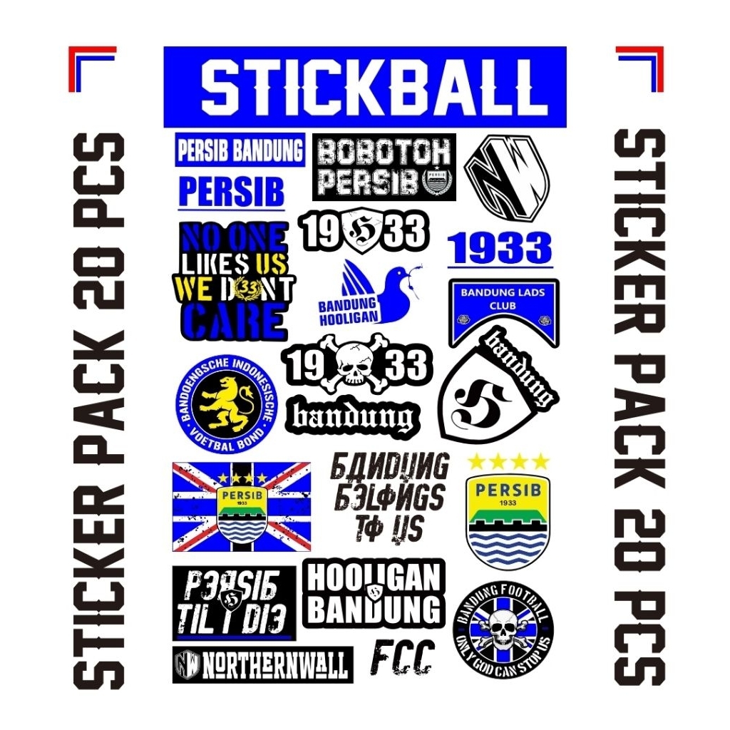 

STICKER PACK PERSIB BANDUNG 1933 VIKING HOOLIGAN FCC NORTHERNWALL (v3)