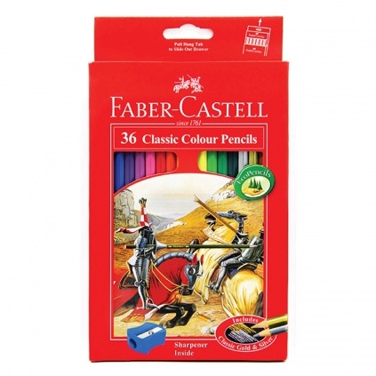

KODE V53N FaberCastell Classic Colour Pencil 36L Pensil Warna Kayu 36 Warna Panjang