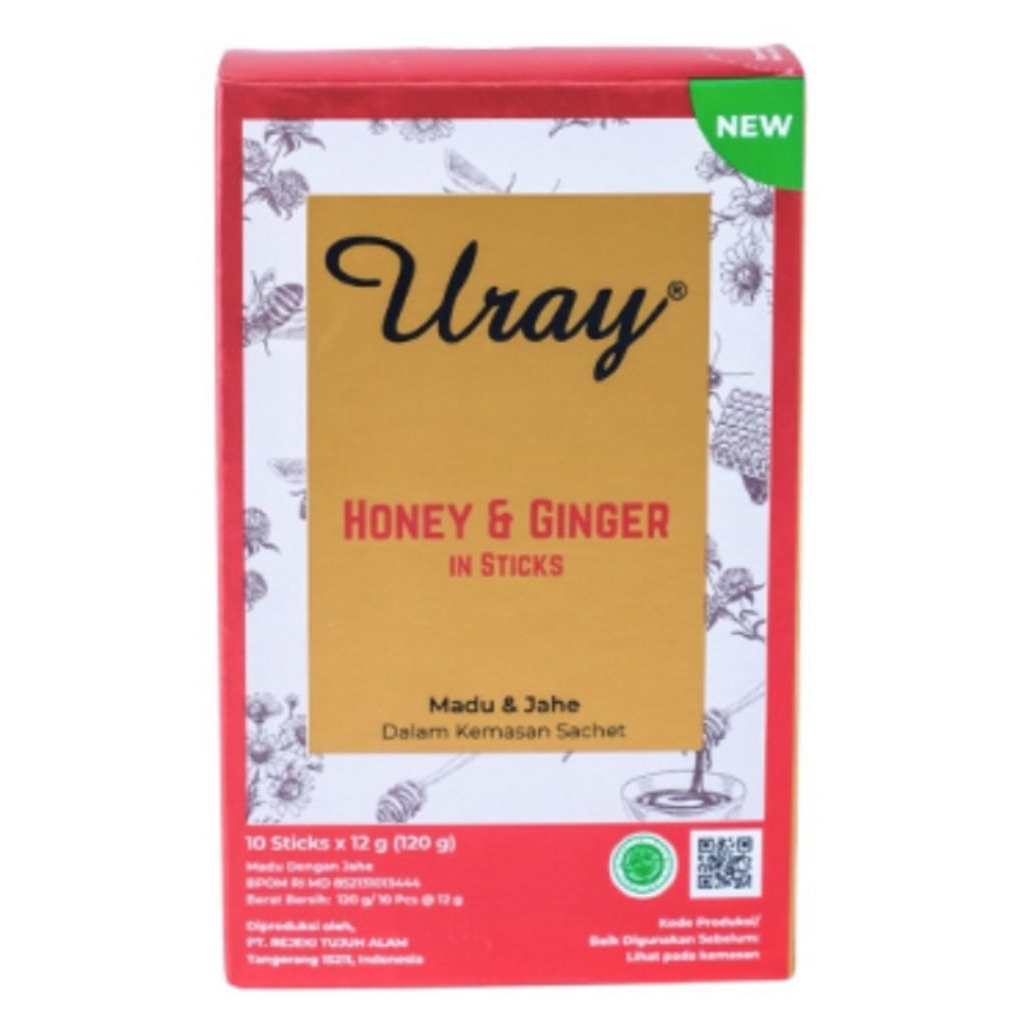 

Uray Honey Ginger Sticks 10 x 12gr / Madu Jahe